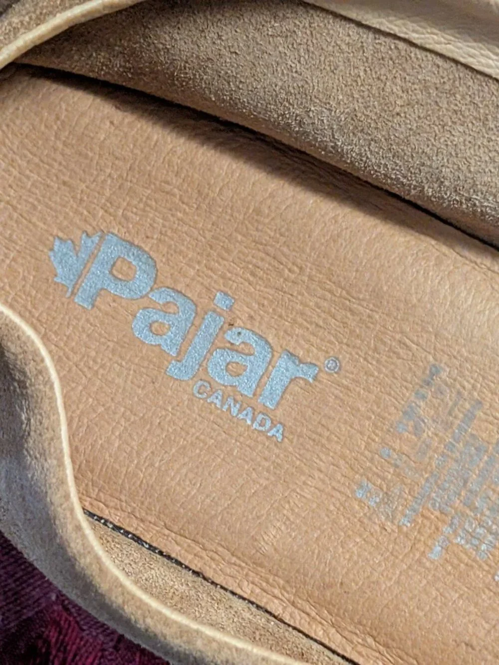 Pajar Canada Shoes -Tan Suede/leather -Deck style wedge - Sz 8.5 (39)